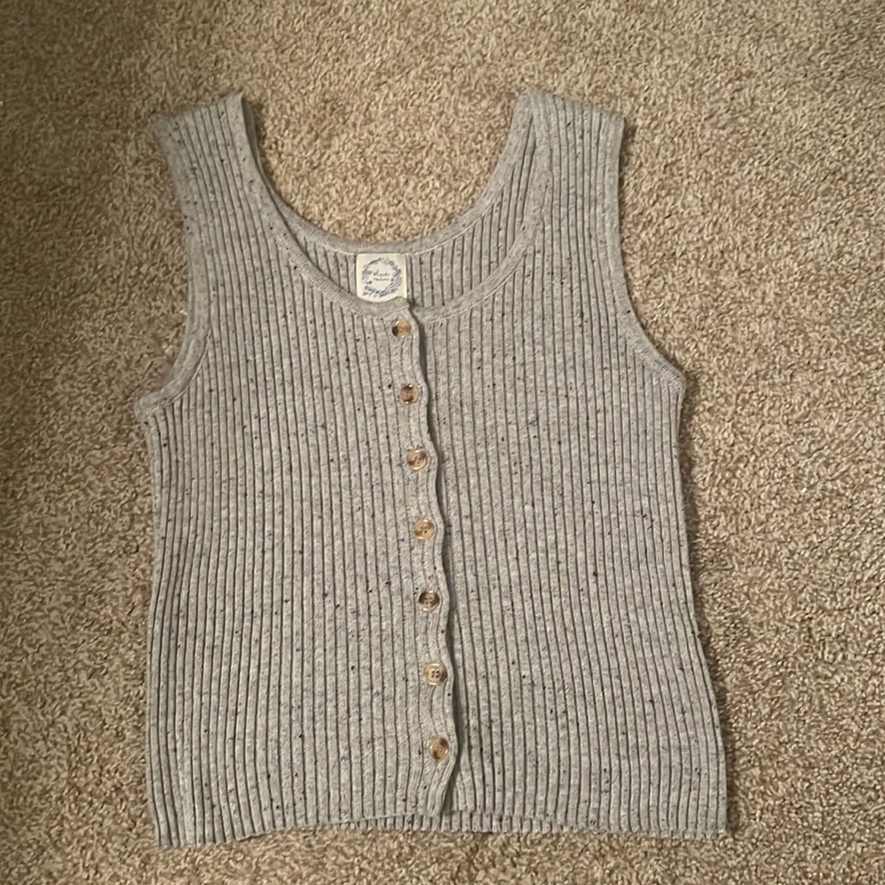 Grey sweater vest